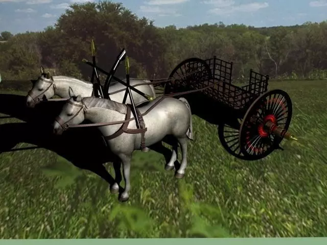 Chinese war chariot 770BC 3D model_0