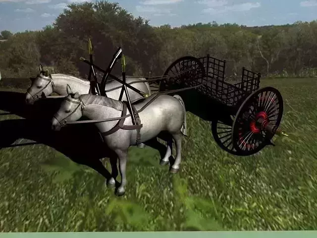 Chinese war chariot 770BC 3D model