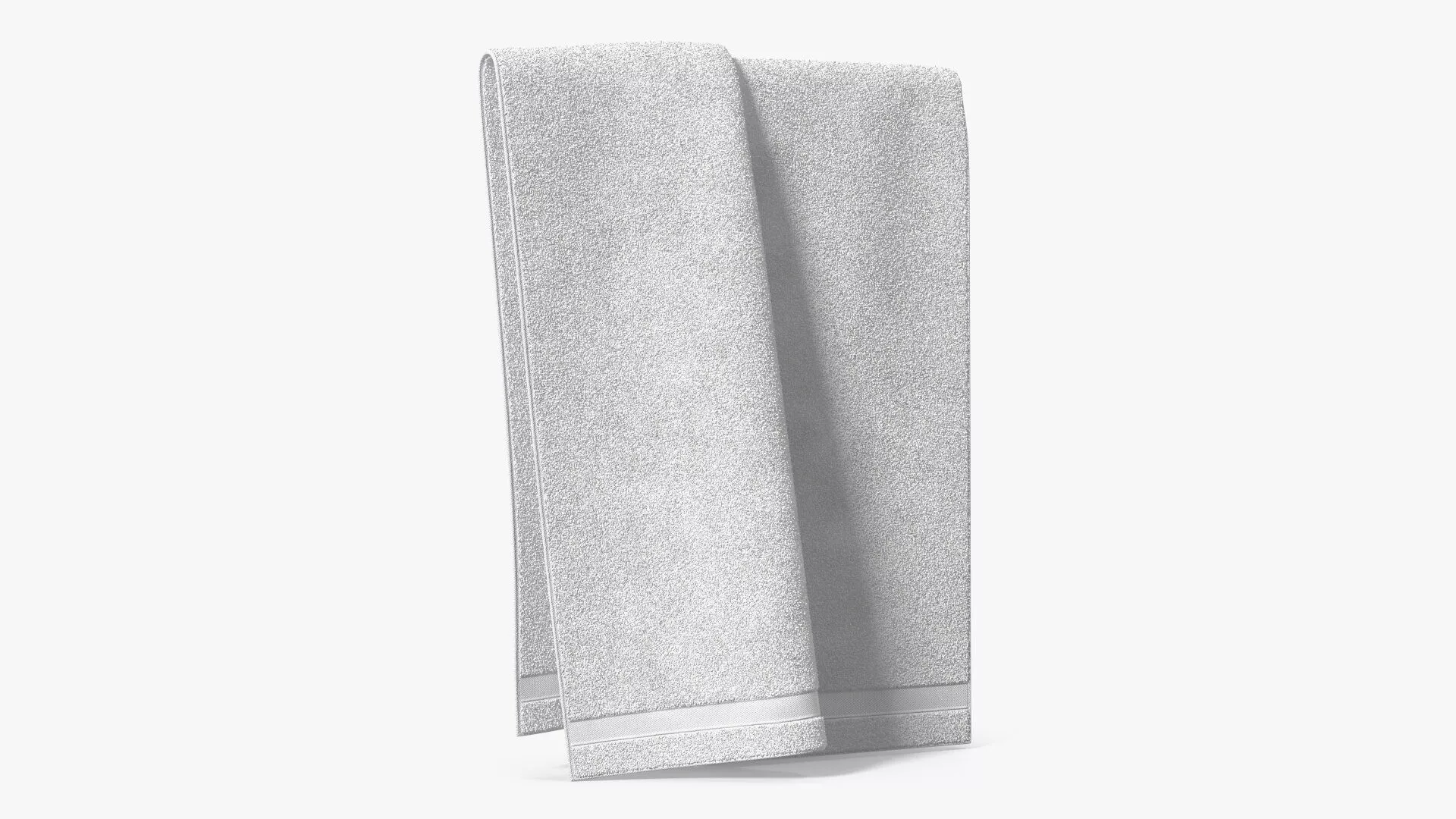 Terry Towel Pair Smooth Fold White Fur 3D model
