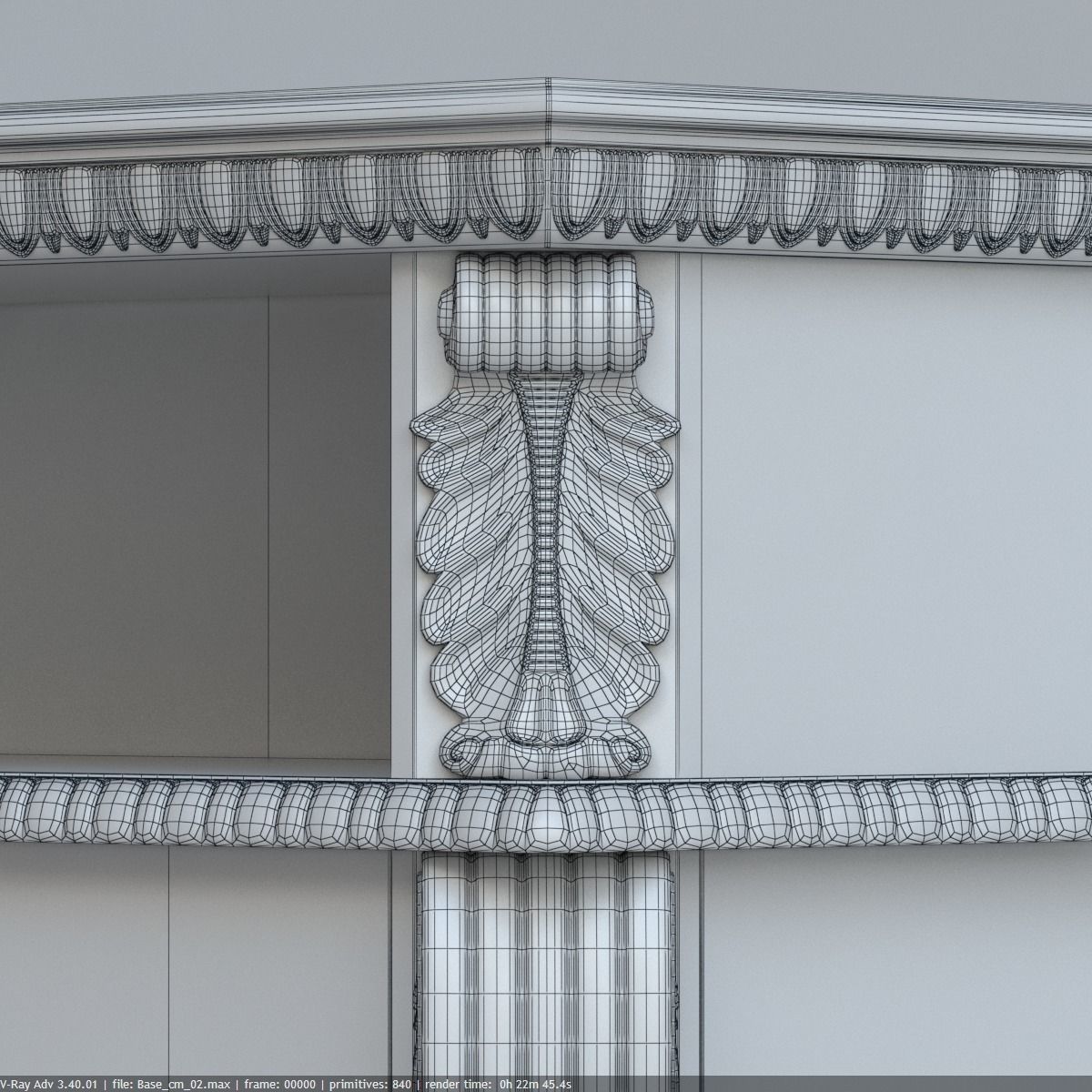 fireplace with fire in it 3D model_8