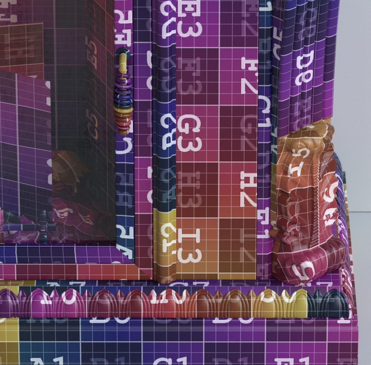 fireplace with fire in it 3D model_10