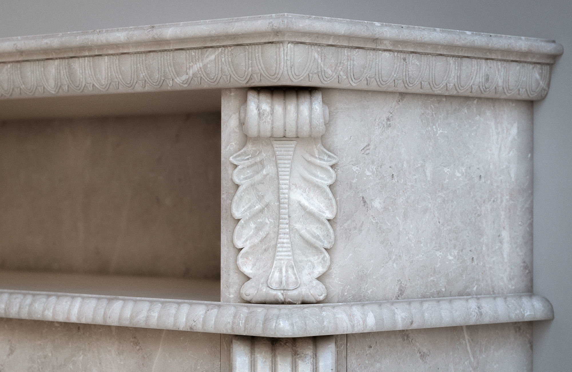 fireplace with fire in it 3D model_3