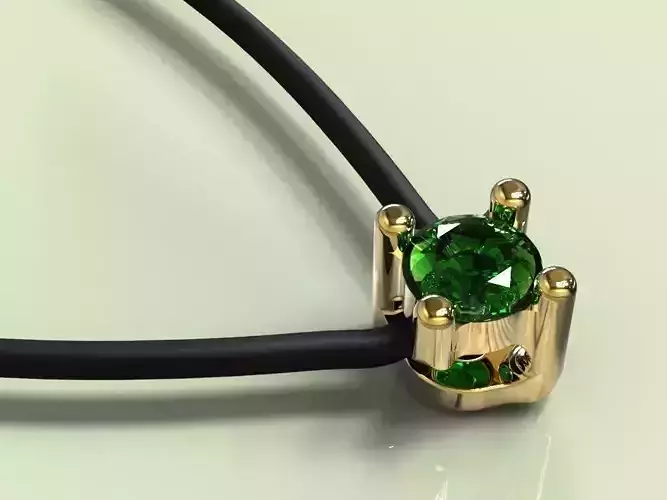 Pendant with emerald stone