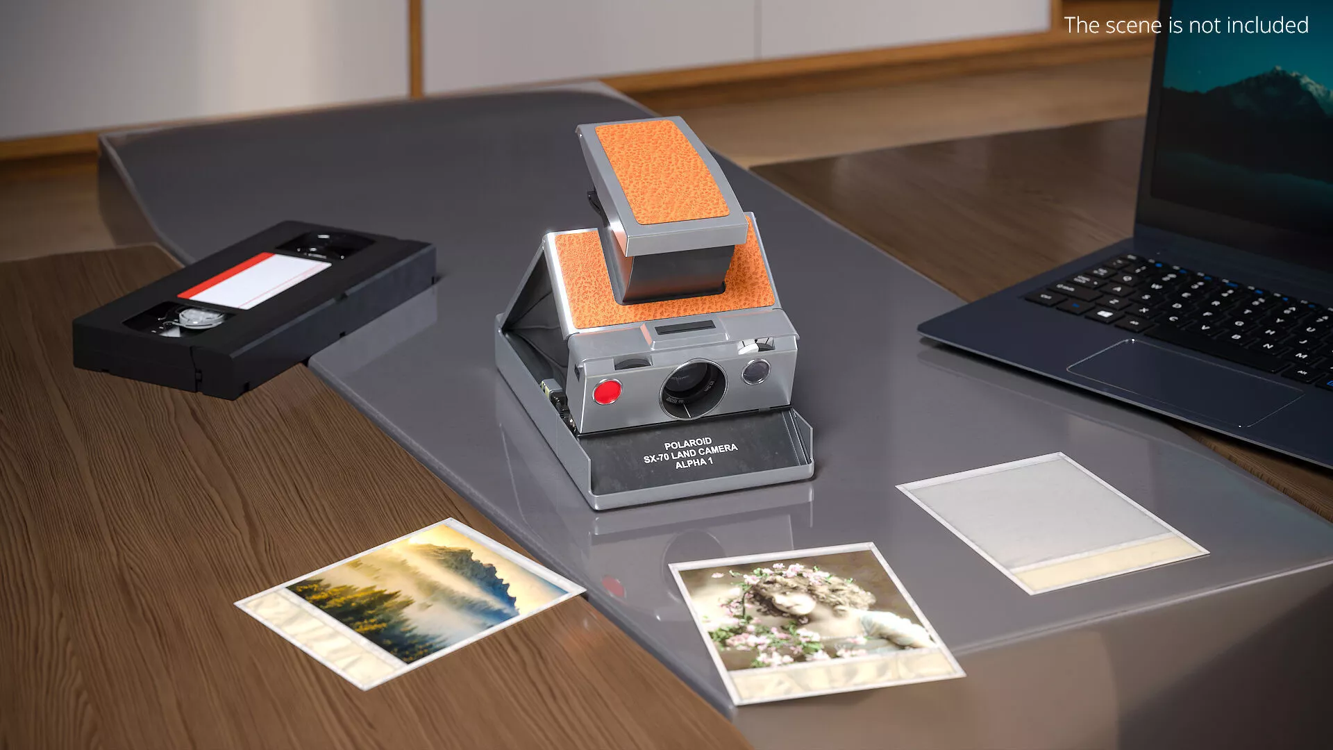 SX-70 Land Series Folding Camera Brown Rigged for Cinema 4D 3D model