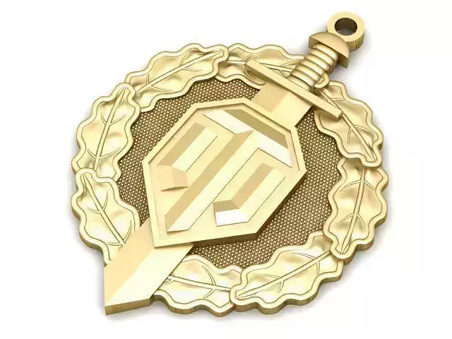 Pendant world of tanks medal - gold