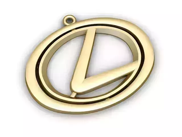 Pendant gold letter l