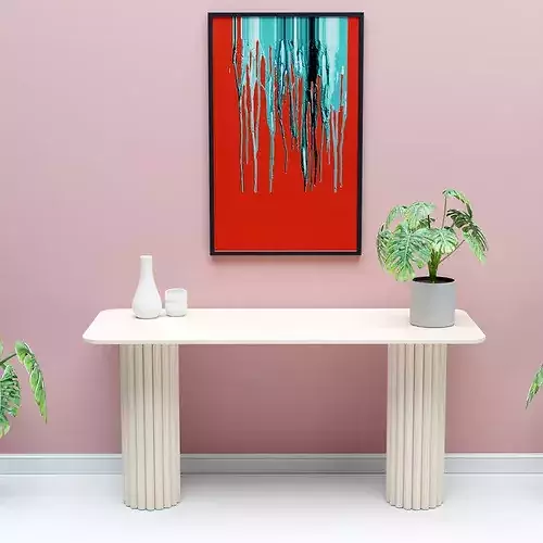 Interior Wooden Table 3D model 3