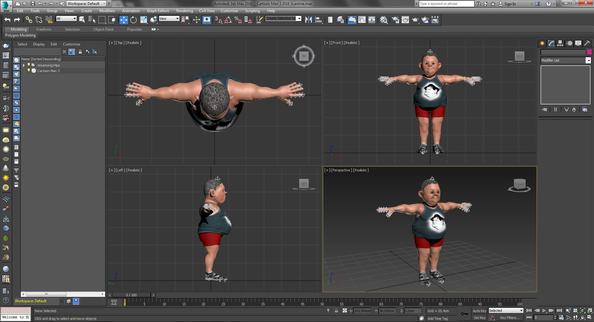 Cartoon Man 3 3D model_6