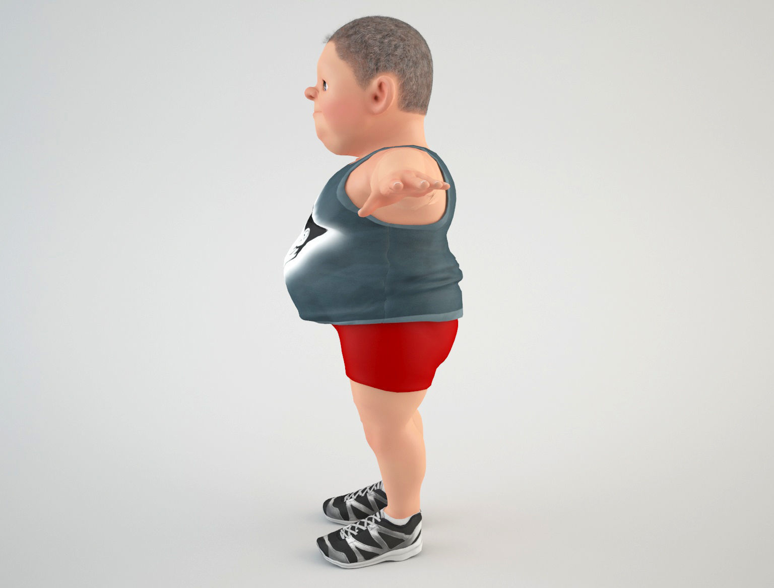 Cartoon Man 3 3D model_3