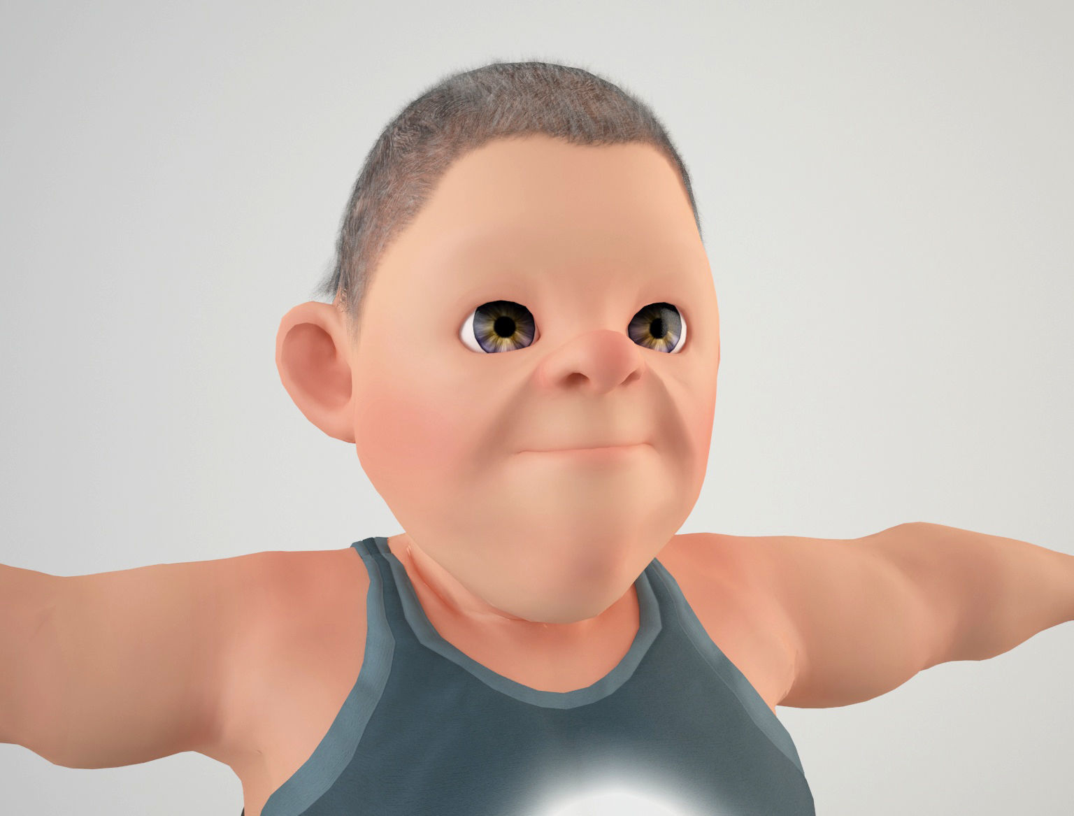 Cartoon Man 3 3D model_4