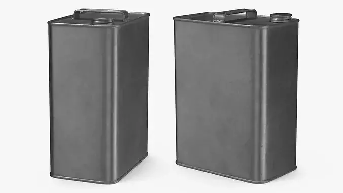 Vintage Metal Motor Oil Canister Rectangular 3D model 3