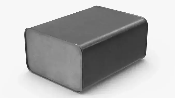 Vintage Metal Motor Oil Canister Rectangular 3D model 4