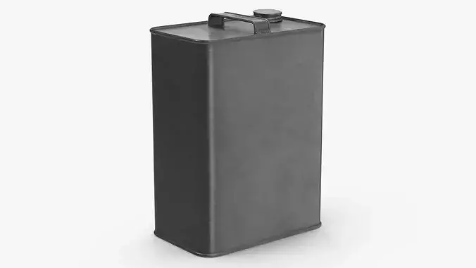 Vintage Metal Motor Oil Canister Rectangular 3D model