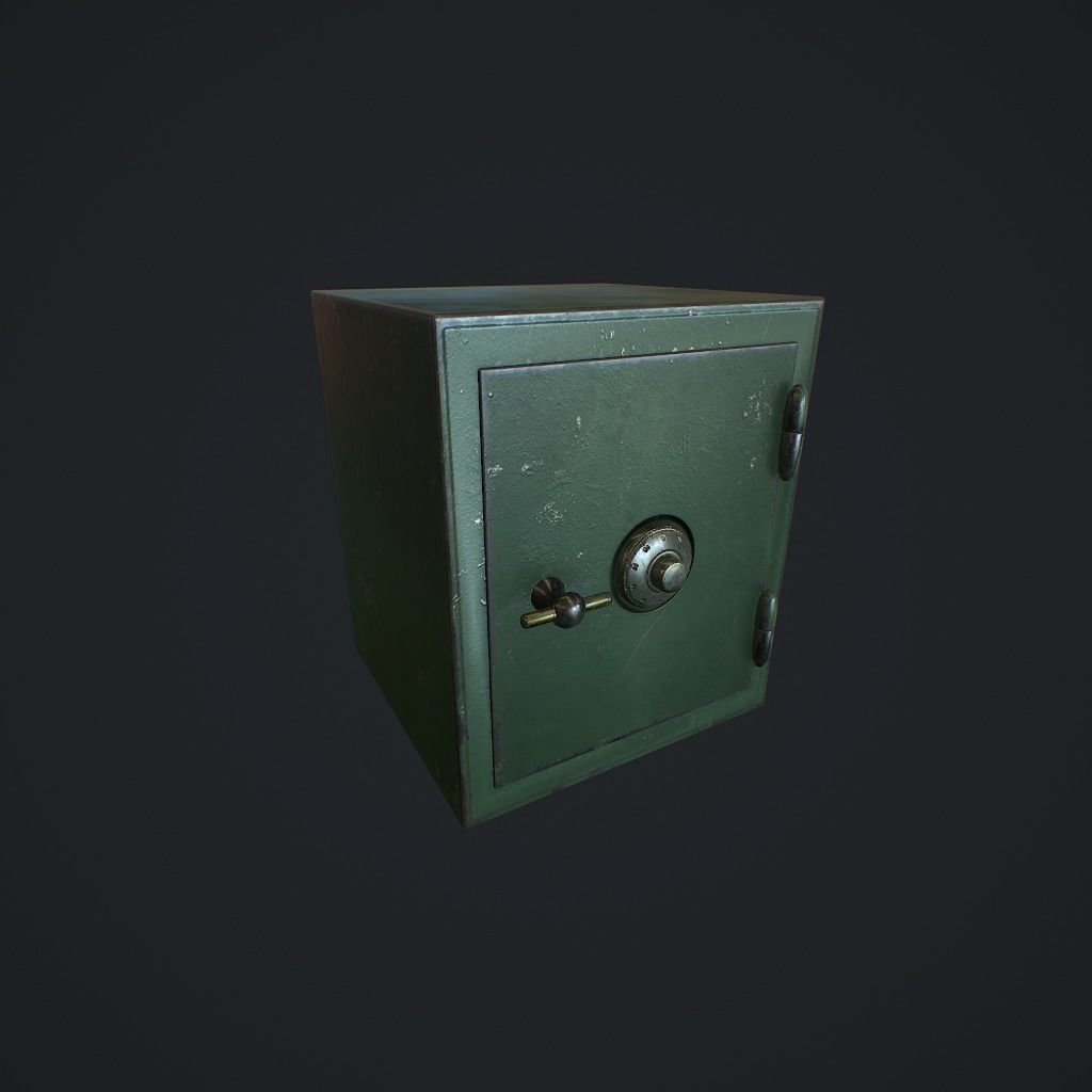 Safe v1 pbr Low-poly 3D model_0