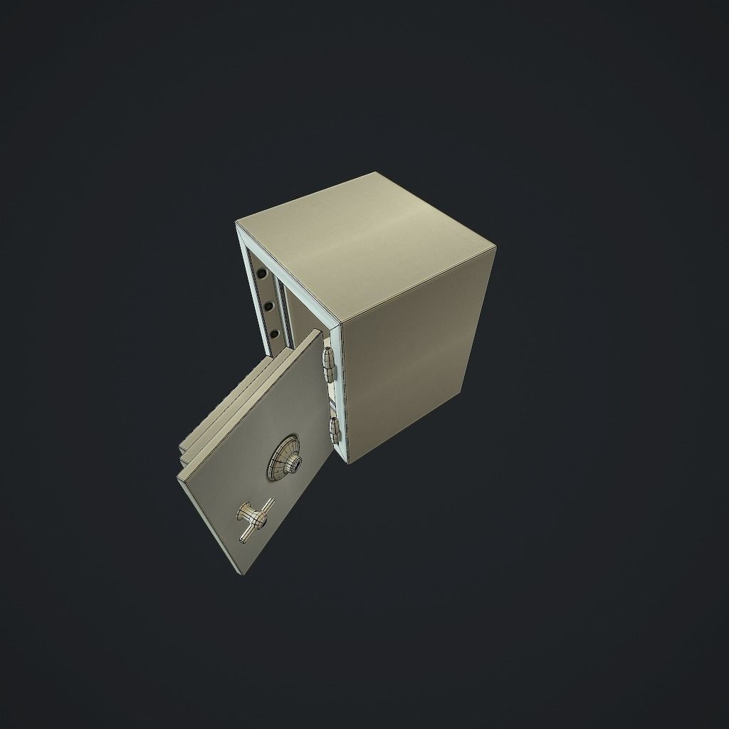 Safe v1 pbr Low-poly 3D model_16