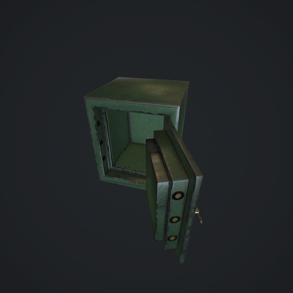 Safe v1 pbr Low-poly 3D model_8