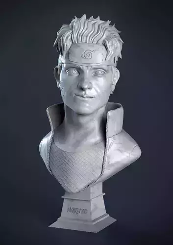 Naruto sculpture bust  3D print model