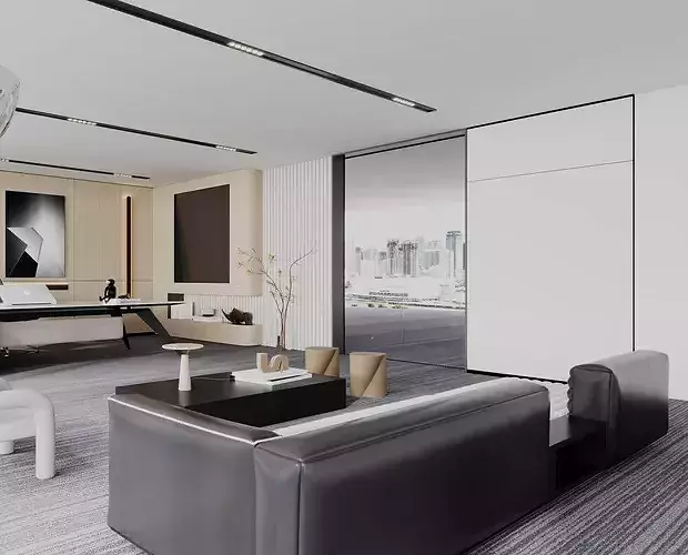 Modern Office Interior Design 3D model 4