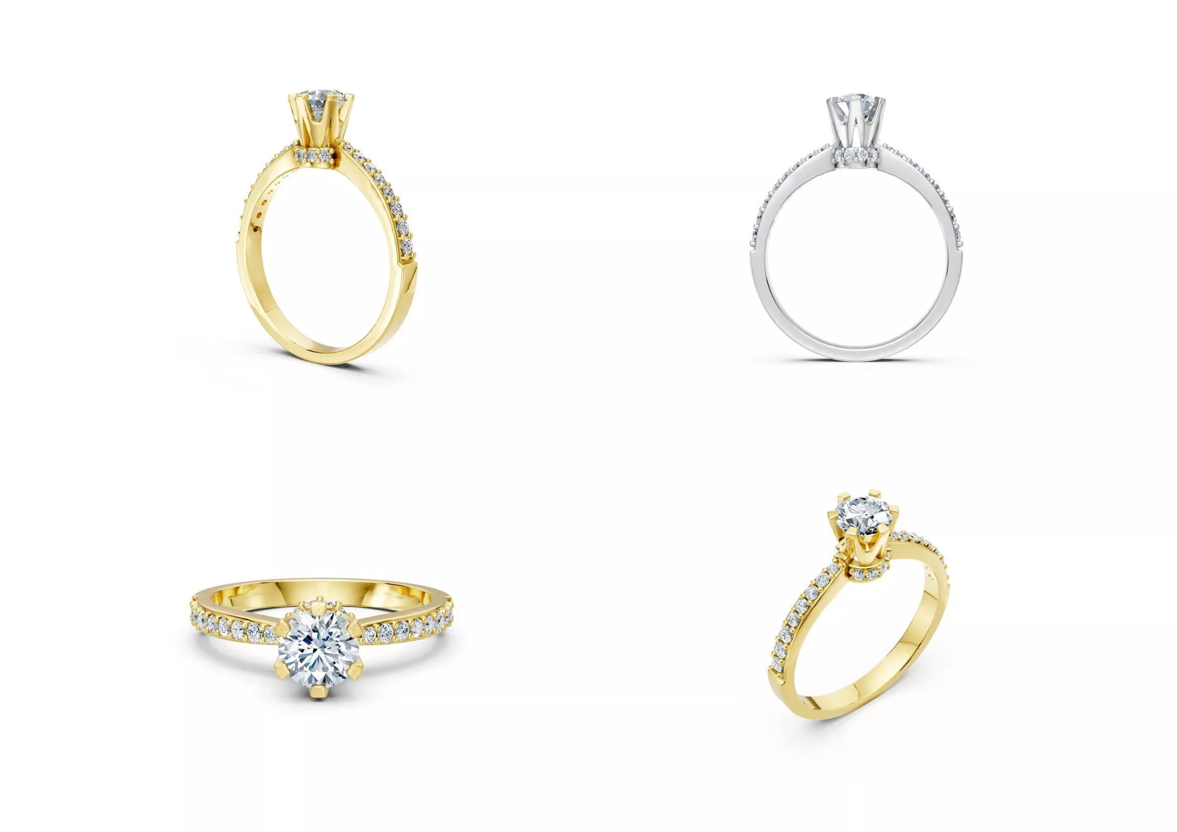 Premium Engagement Rings 3D CAD Models STL 3DM Files 3D print model