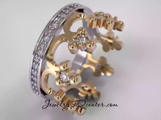 Ring crown 144 3D print model