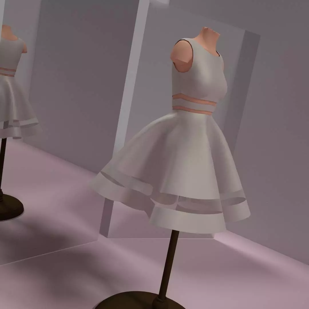 Little White Dress Free 3D model