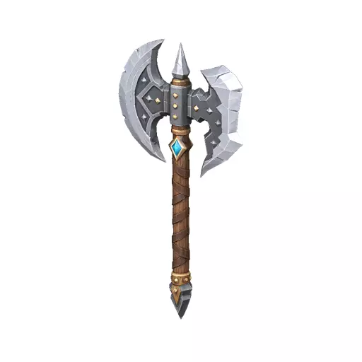 Double Headed Battle Axe Low Poly PBR Game Asset Low-poly 3D model