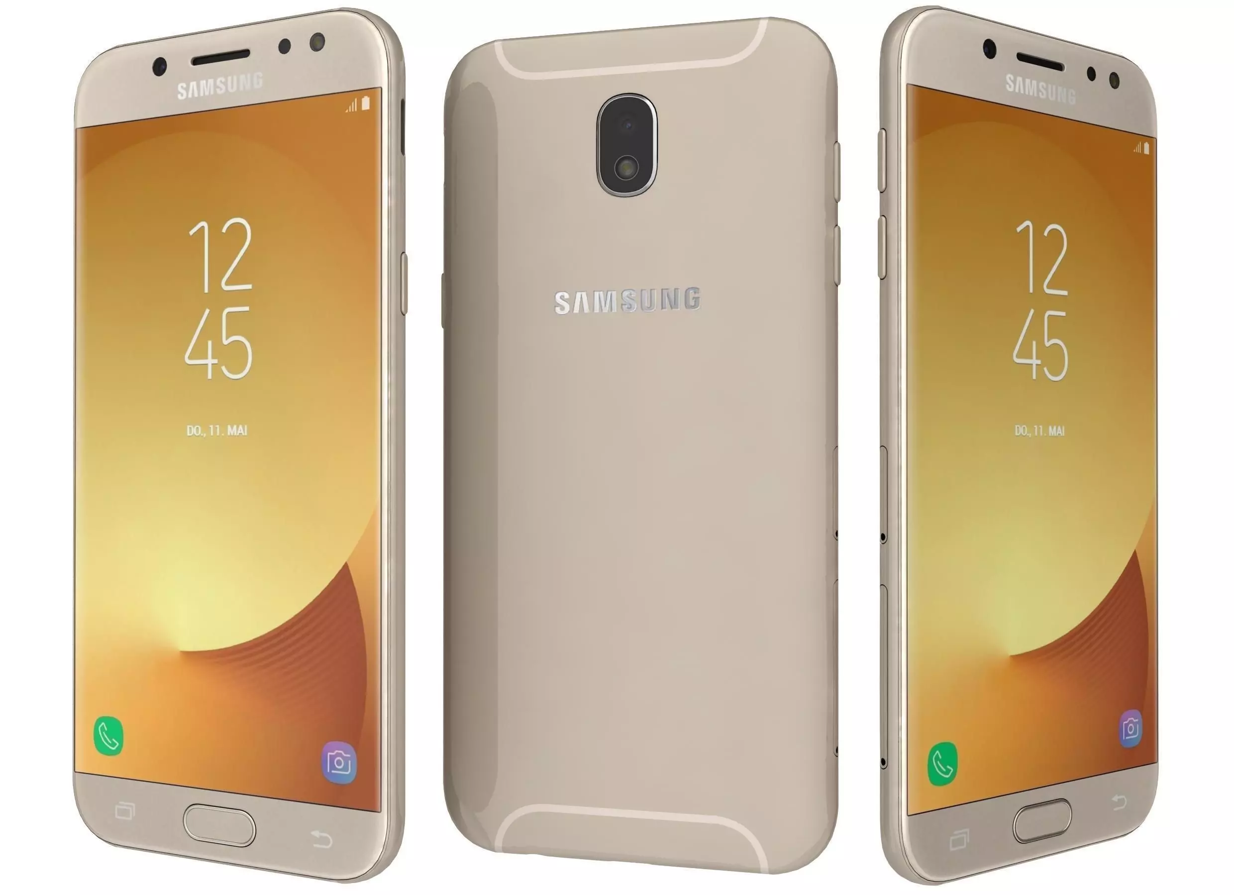 Samsung Galaxy J5 2017 Gold 3D model_0