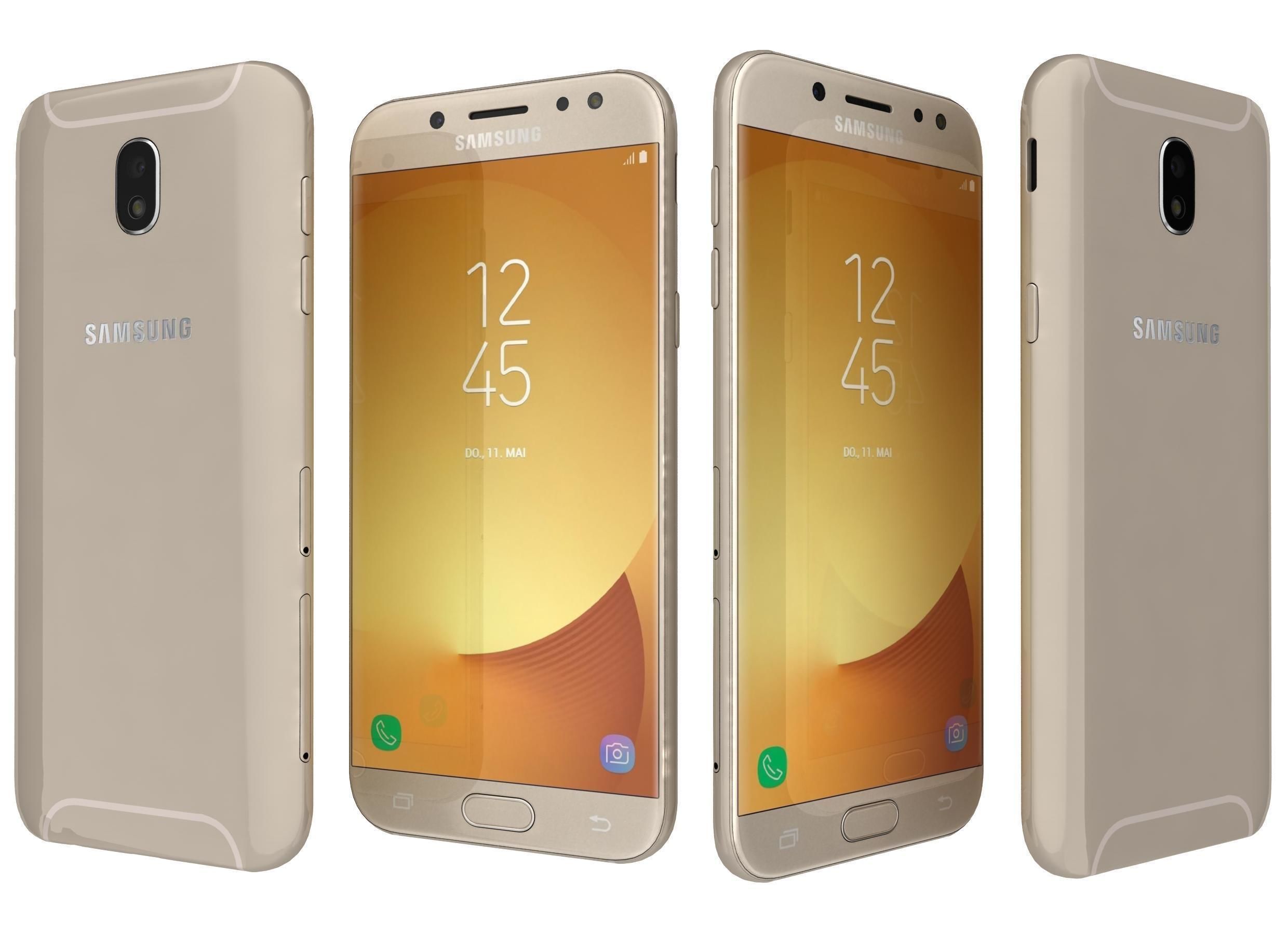 Samsung Galaxy J5 2017 Gold 3D model_1