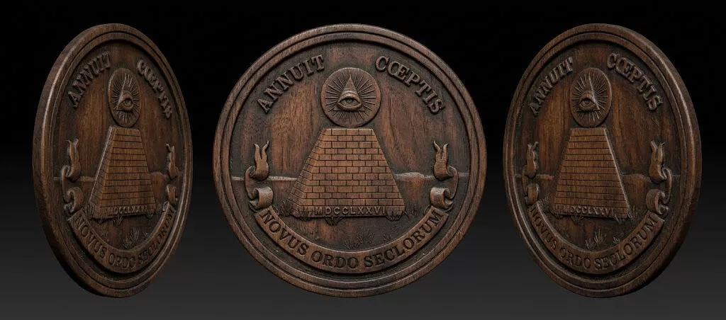 Great Seal -Pyramid - Eye - Medal 3D print model