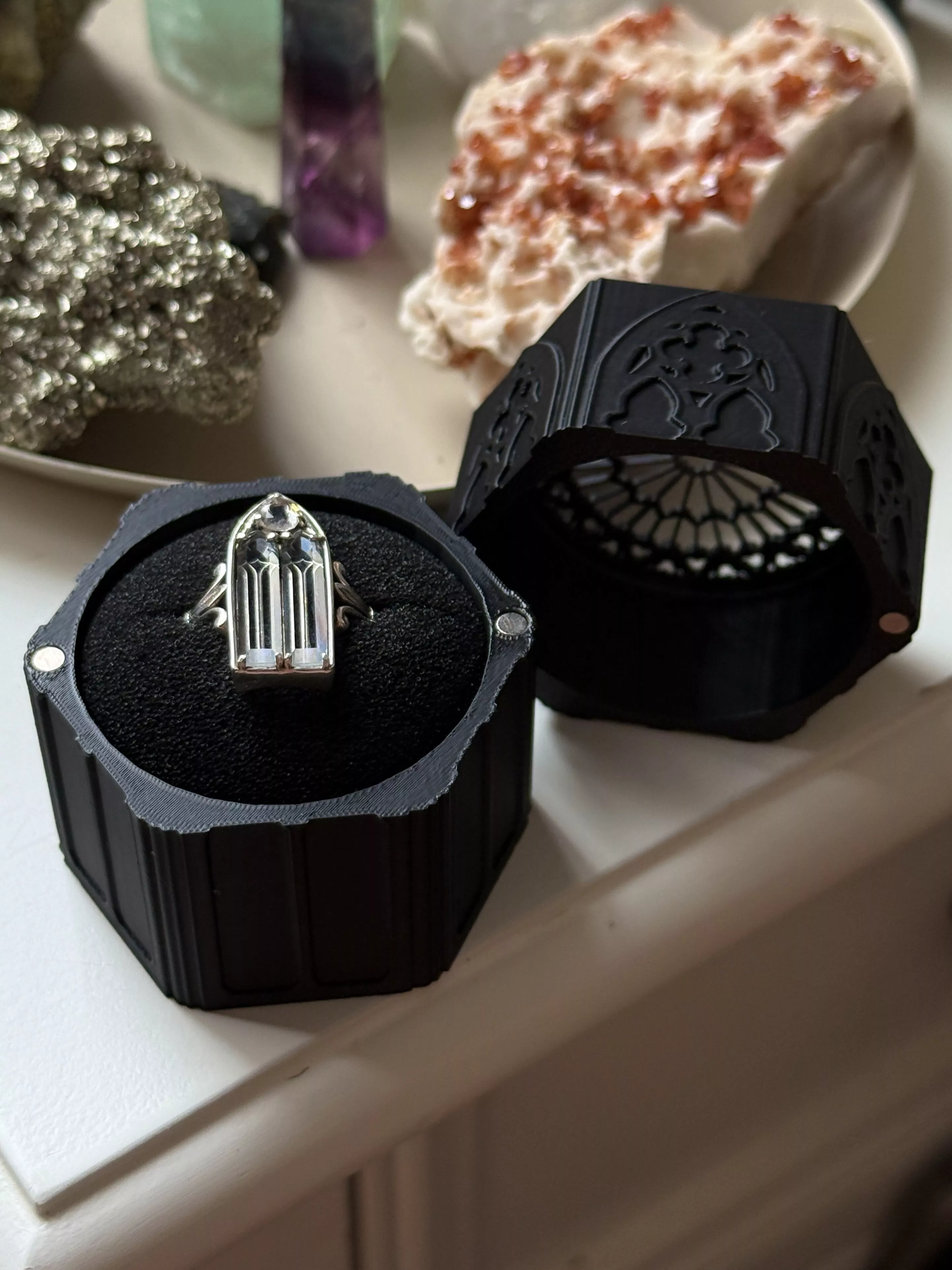 notre-dam-style 3d-printed ring box 3D print model