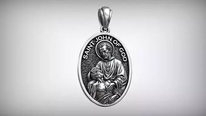 Saint John of God Healing Medal Catholic Pendant