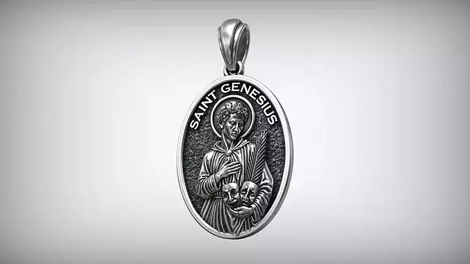 Saint Genesius Patron of Actors and Artists Medal