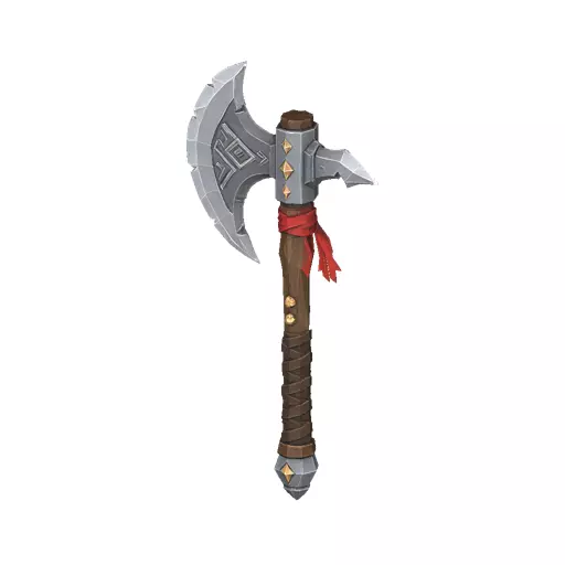One Handed Battle Axe Low Poly PBR Game Asset Low-poly 3D model