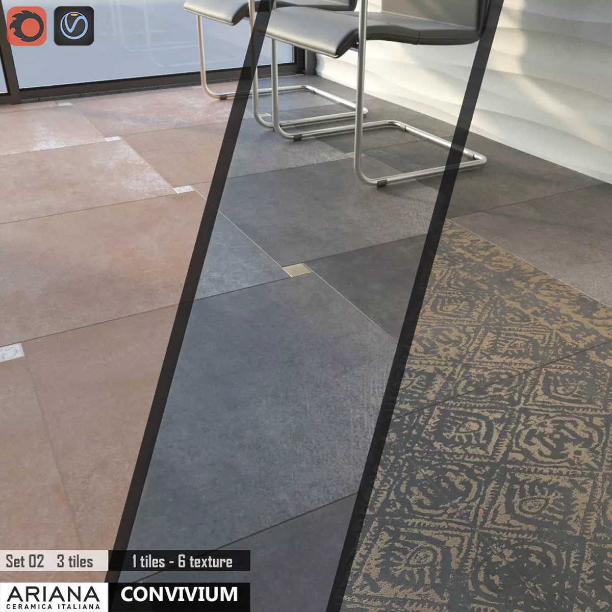 Ariana Convivium Set 3D model_0