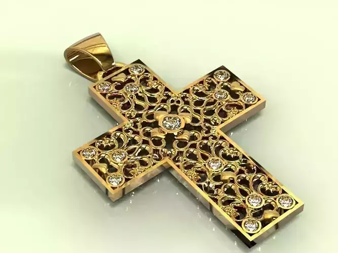 Cross with diamonds 
