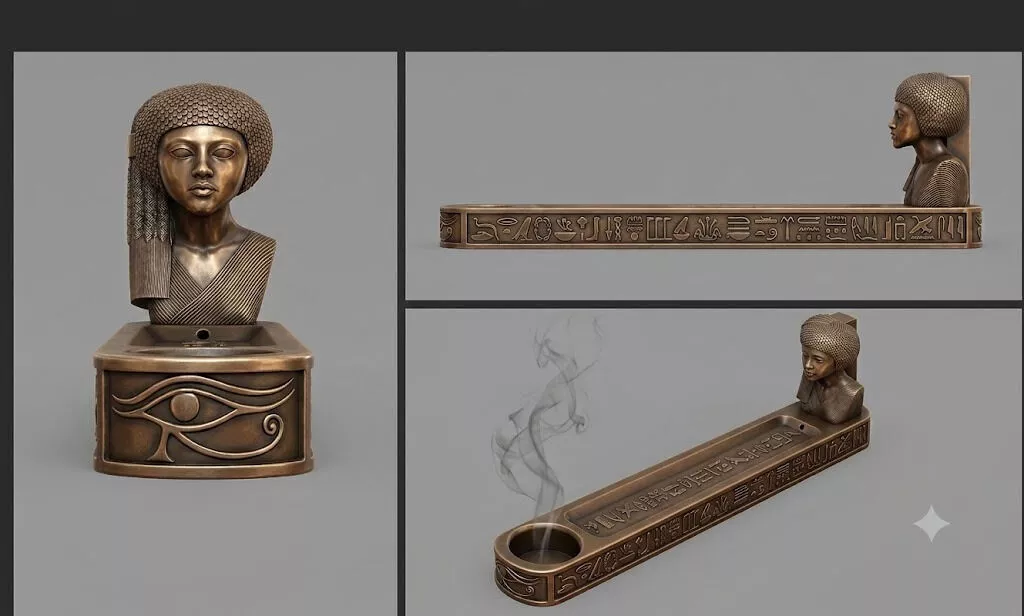 Meret-Aton Amarna Egyptian Incense Burner 3D Printable Model 3D print model