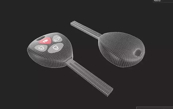Car Key M13 Low-poly 3D model 2