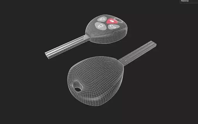 Car Key M13 Low-poly 3D model 7