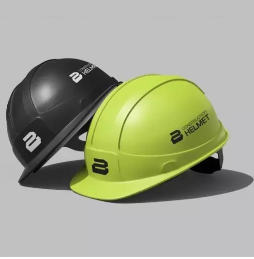 Worksite Safety Helmet Realistic Construction Hat 3D Print 3D print model