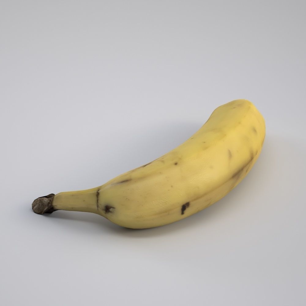 Banana Low-poly 3D model_4