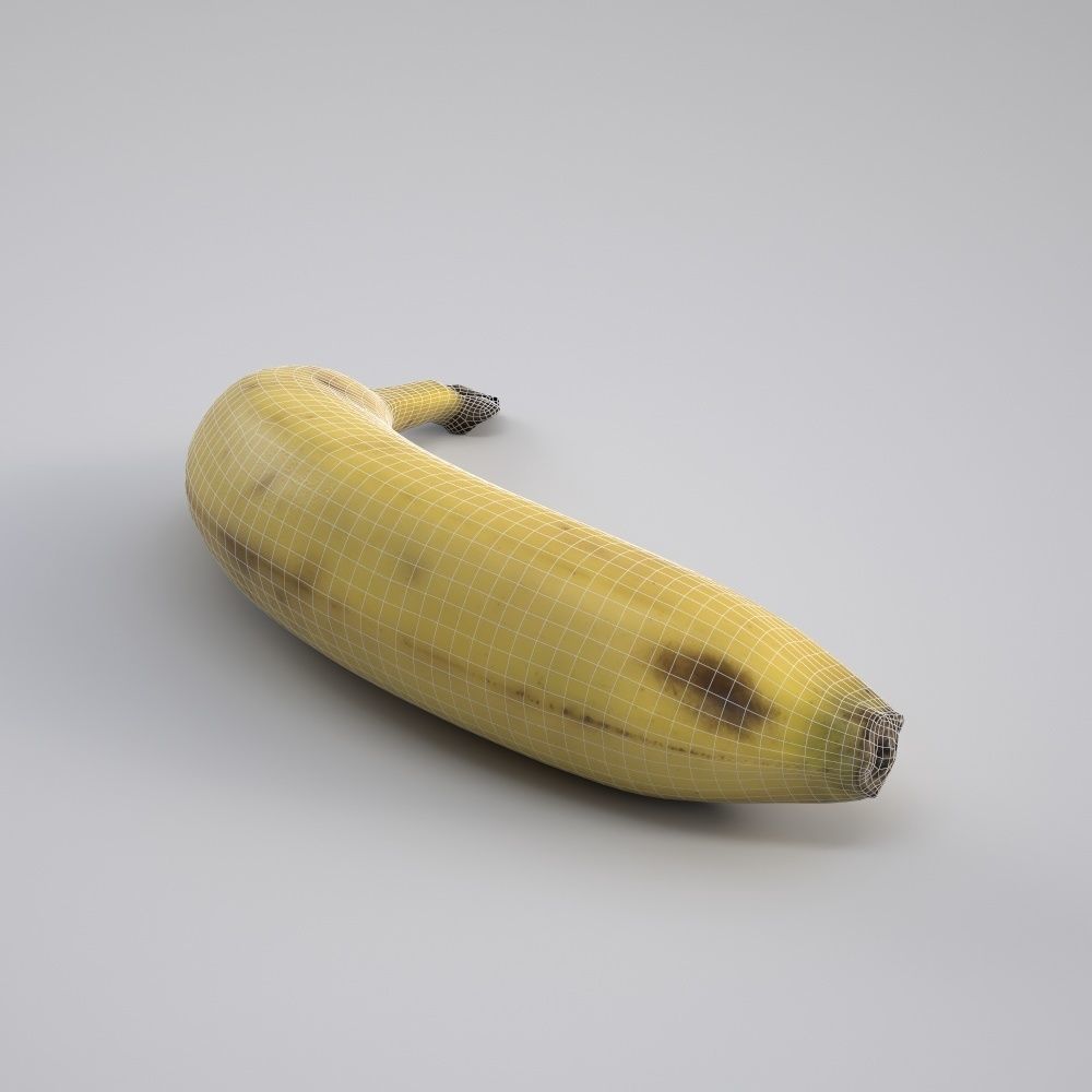 Banana Low-poly 3D model_7