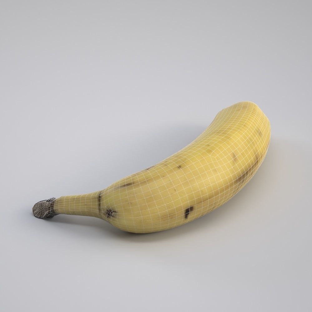 Banana Low-poly 3D model_5