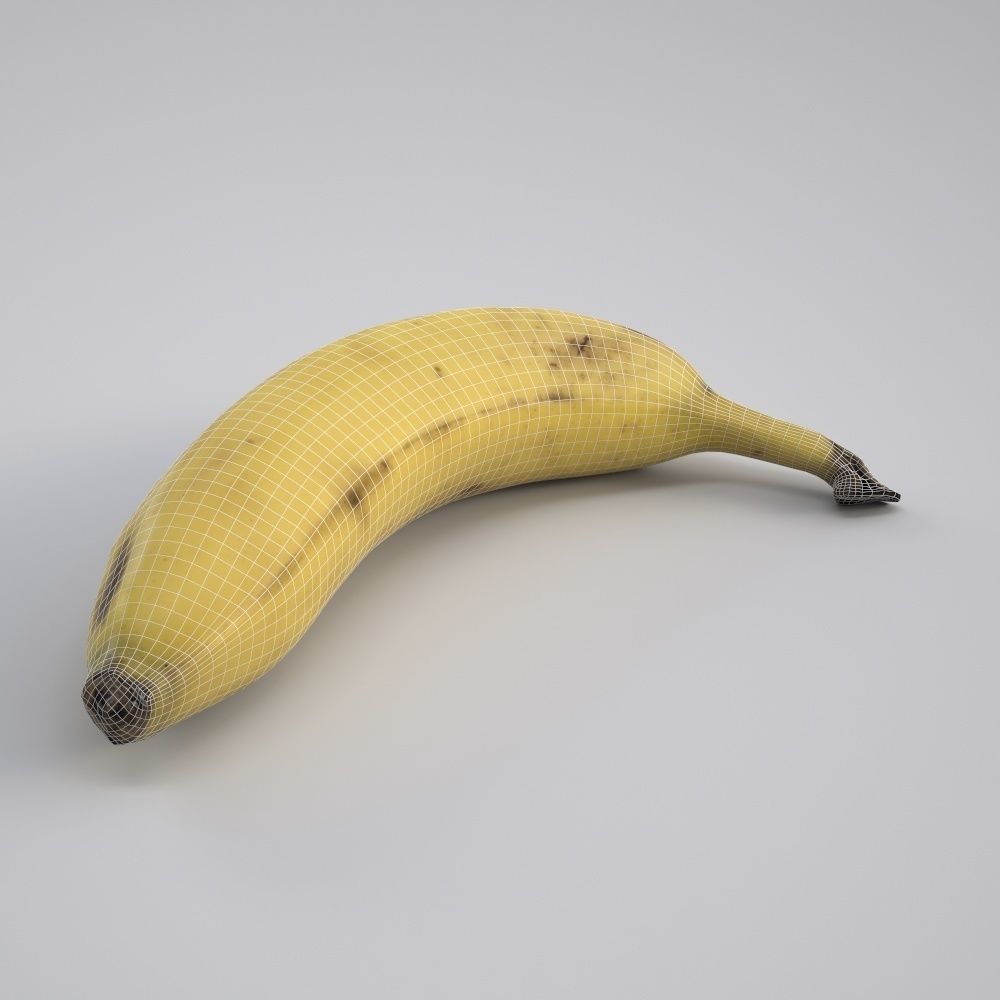 Banana Low-poly 3D model_3