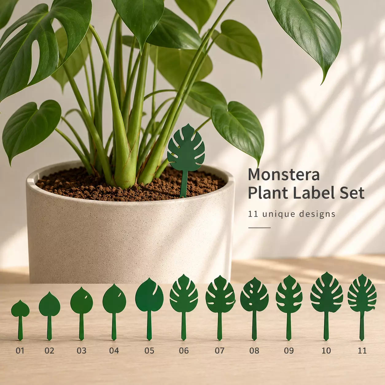 Plant Label Set - Monstera 3D print model