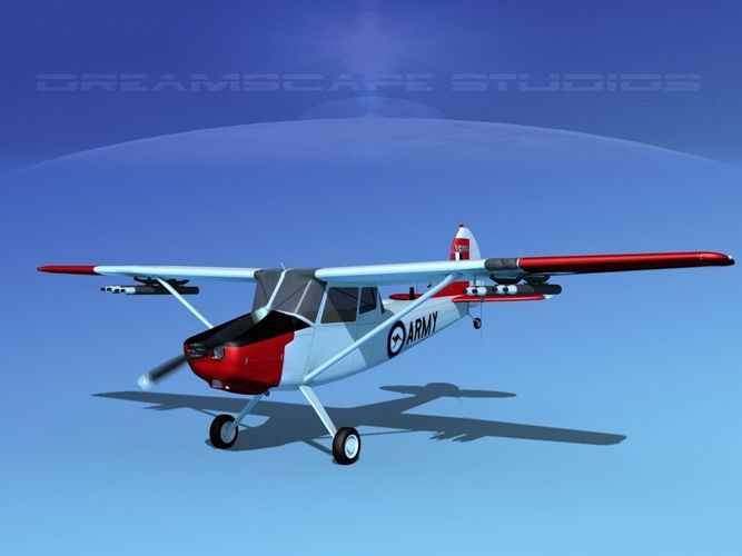 Cessna O-1E L-19 Australian Army 1 3D model