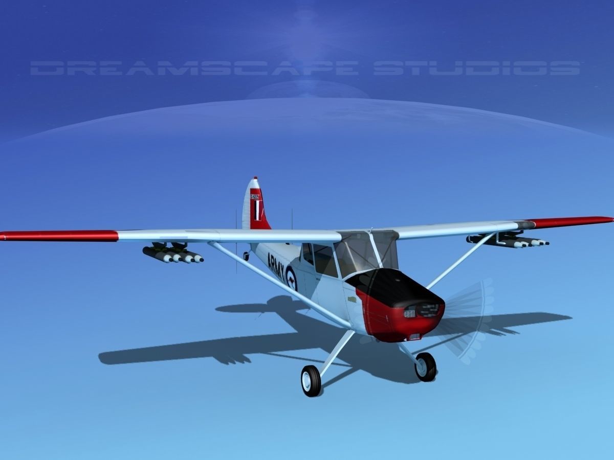 Cessna O-1E L-19 Australian Army 1 3D model_2