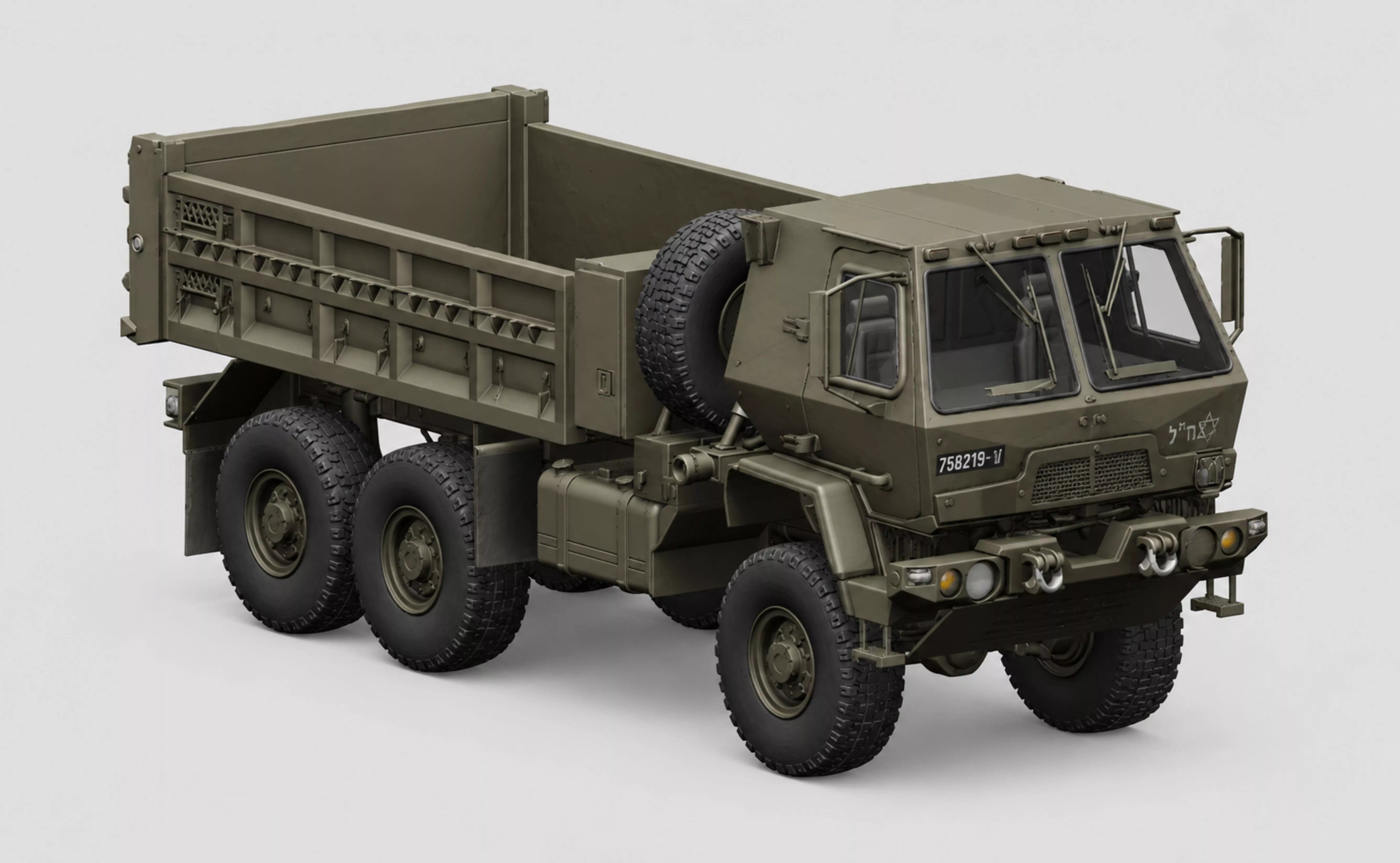 IDF Israeli FMTV 6x6 Military Cargo Truck 3D Printable Model 3D print model