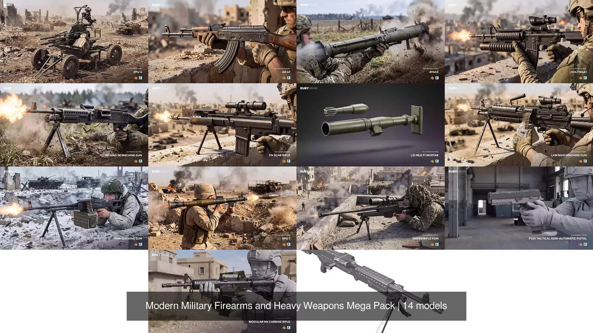 Modern Military Firearms and Heavy Weapons Mega Pack