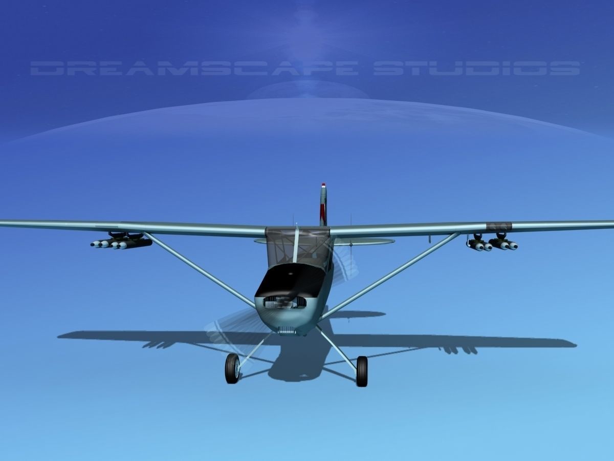 Cessna O-1E L-19 Australian Army 2 3D model_1