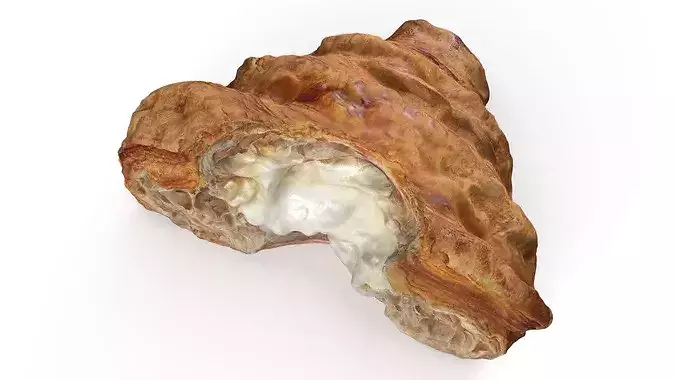 Cross-Section of Filled Croissant 3D model 3